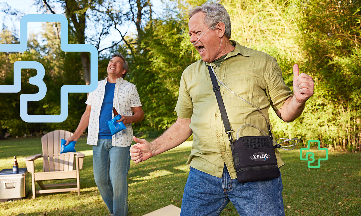 Belluscura X-PLOR device in use by a Pulmonary Fibrosis patient